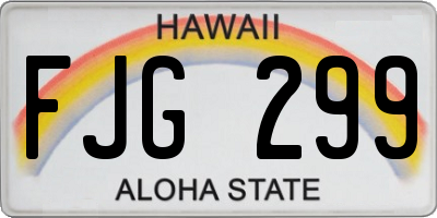 HI license plate FJG299