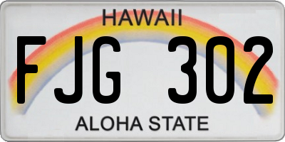 HI license plate FJG302