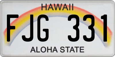 HI license plate FJG331
