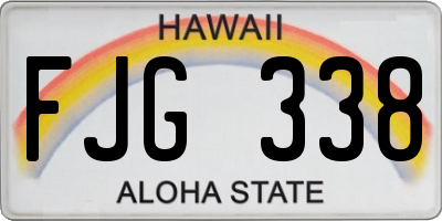 HI license plate FJG338