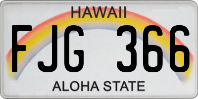 HI license plate FJG366