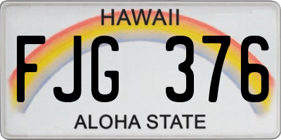 HI license plate FJG376