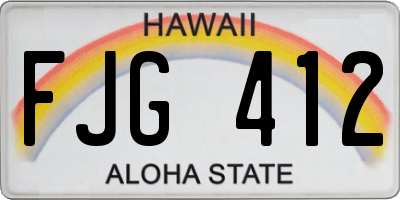 HI license plate FJG412