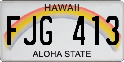 HI license plate FJG413
