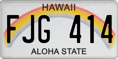 HI license plate FJG414