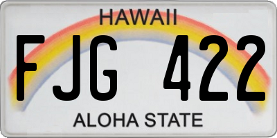 HI license plate FJG422