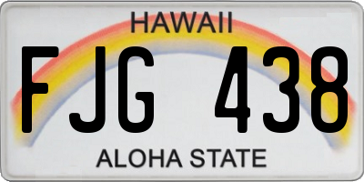 HI license plate FJG438