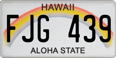 HI license plate FJG439