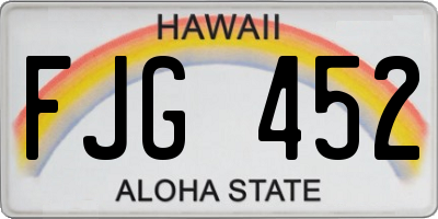 HI license plate FJG452