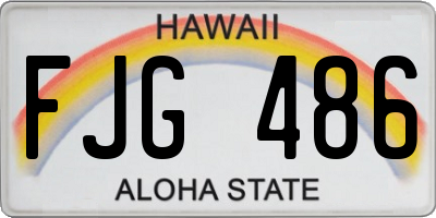 HI license plate FJG486