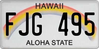 HI license plate FJG495