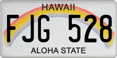 HI license plate FJG528