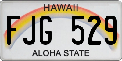 HI license plate FJG529