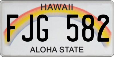 HI license plate FJG582