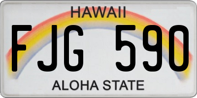 HI license plate FJG590