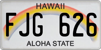HI license plate FJG626