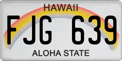 HI license plate FJG639
