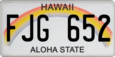 HI license plate FJG652