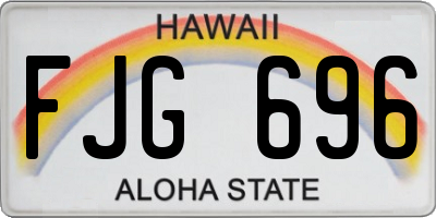 HI license plate FJG696