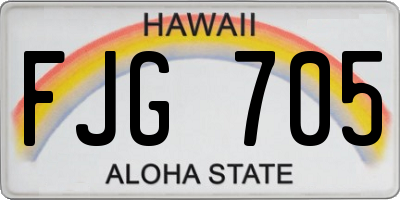 HI license plate FJG705