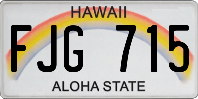 HI license plate FJG715