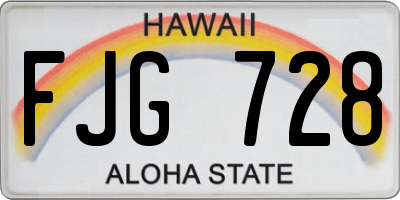 HI license plate FJG728
