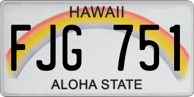 HI license plate FJG751