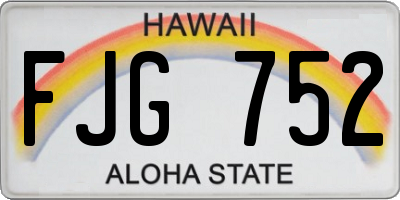 HI license plate FJG752