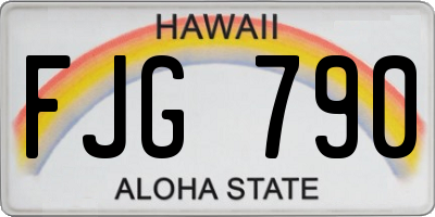 HI license plate FJG790