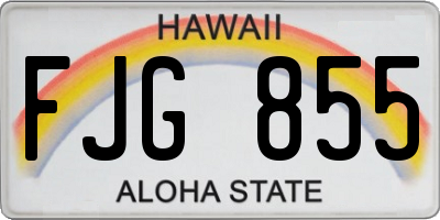 HI license plate FJG855