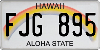 HI license plate FJG895