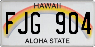 HI license plate FJG904