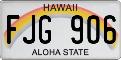 HI license plate FJG906