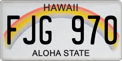 HI license plate FJG970