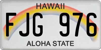 HI license plate FJG976