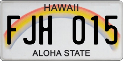 HI license plate FJH015
