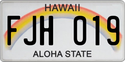 HI license plate FJH019