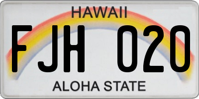 HI license plate FJH020