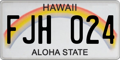 HI license plate FJH024