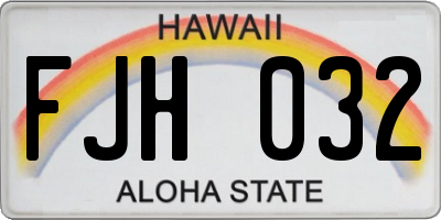 HI license plate FJH032