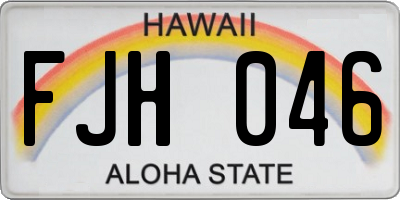 HI license plate FJH046