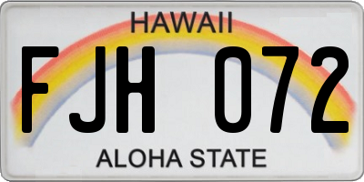 HI license plate FJH072