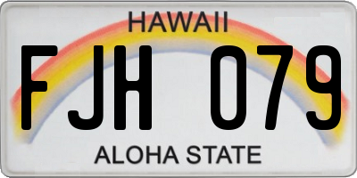 HI license plate FJH079