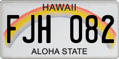 HI license plate FJH082