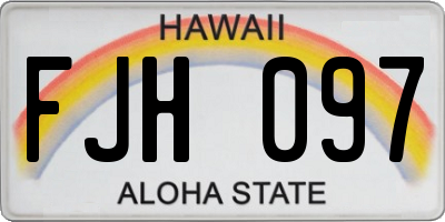 HI license plate FJH097