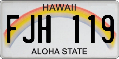 HI license plate FJH119
