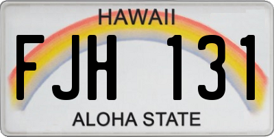 HI license plate FJH131