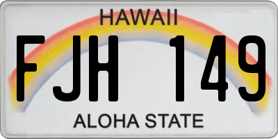 HI license plate FJH149