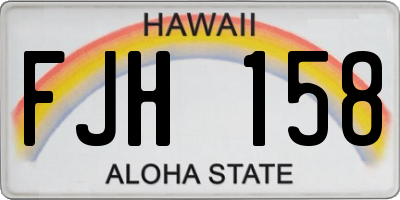 HI license plate FJH158
