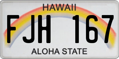 HI license plate FJH167